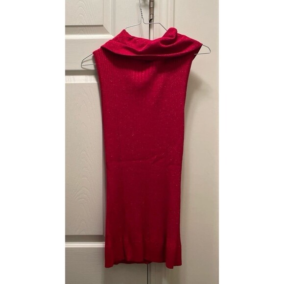 Joseph A Red Sleeveless Cowl Neck Tank Top - Picture 2 of 4
